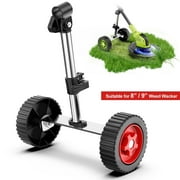 Tanbaby Electric Weed Wacker Attachment Wheels for 8/9” Weed Eater, Adjustable Cordless String Trimmer Auxiliary Wheels, Tool Pole Dia 26-28mm Adjustable Support Wheel
